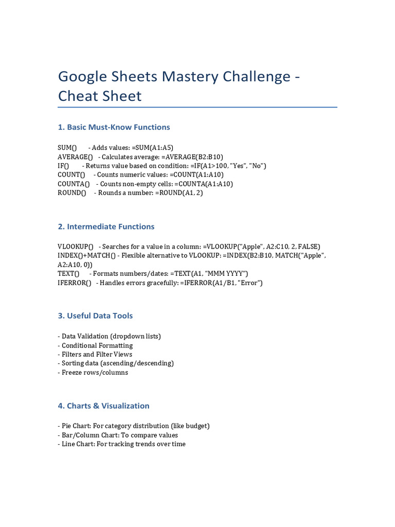 About Google Sheet | PDF