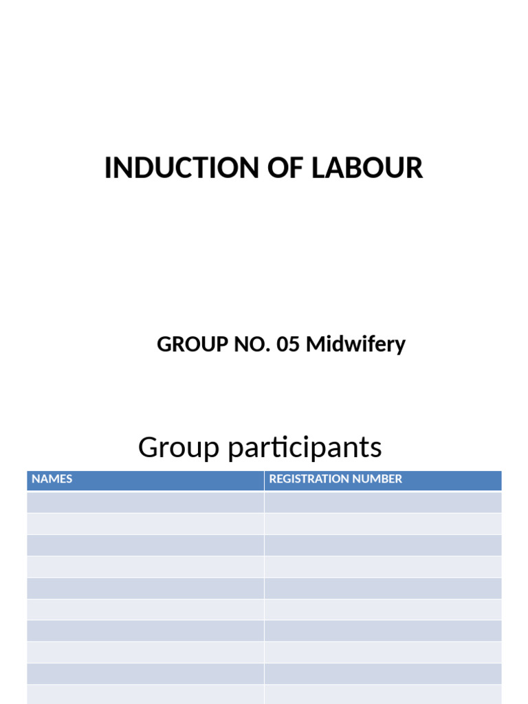 Induction of Labour: Methods & Guidelines | PDF | Childbirth | Maternal ...