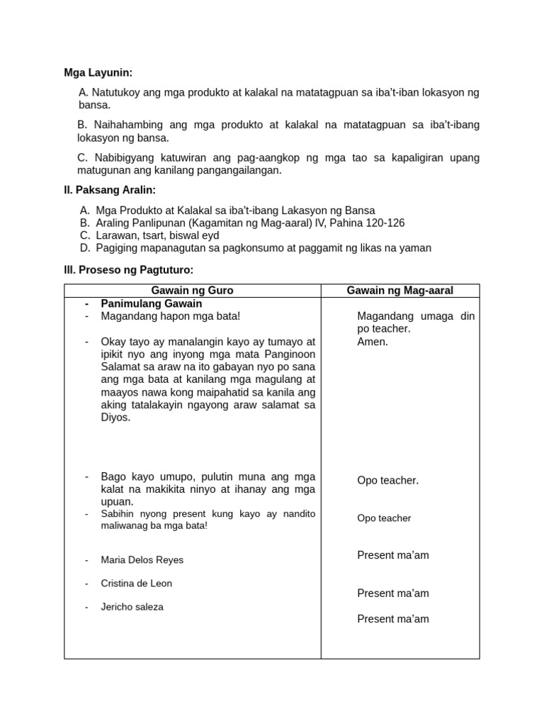 Detailed Lesson Plan | PDF