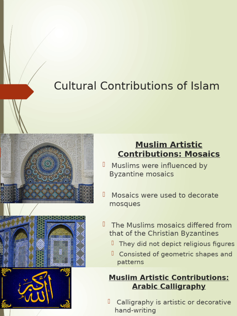 Cultural Contributions of Islam | PDF