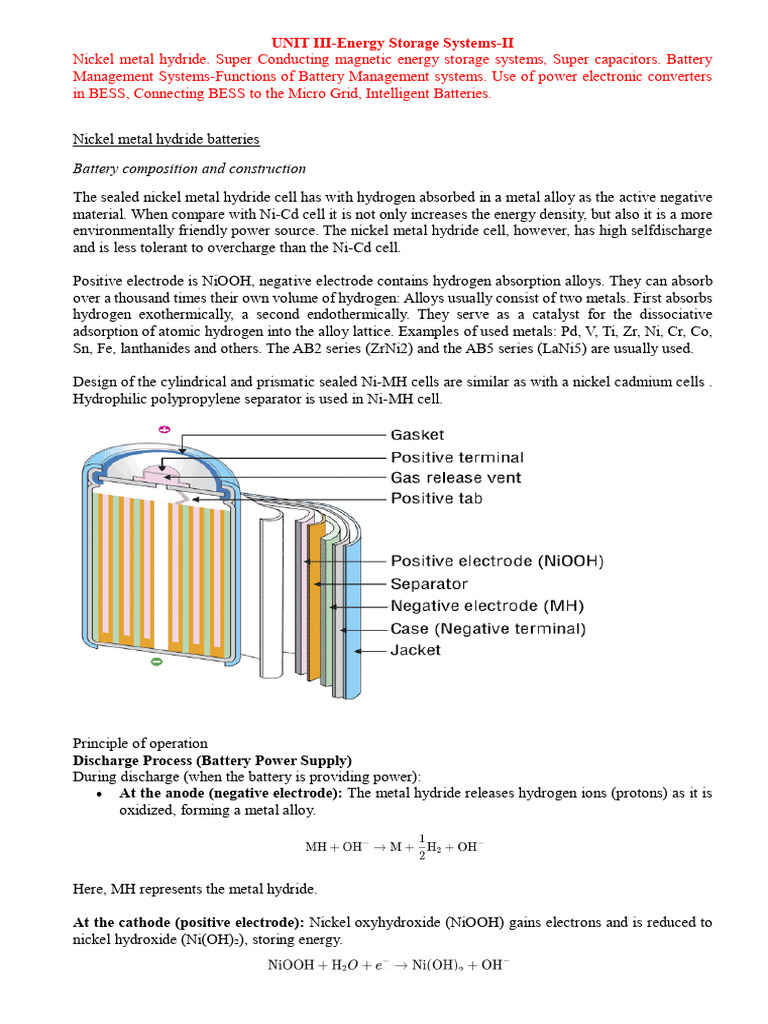 Ess Unit-3 Notes | PDF | Power Inverter | Battery Charger