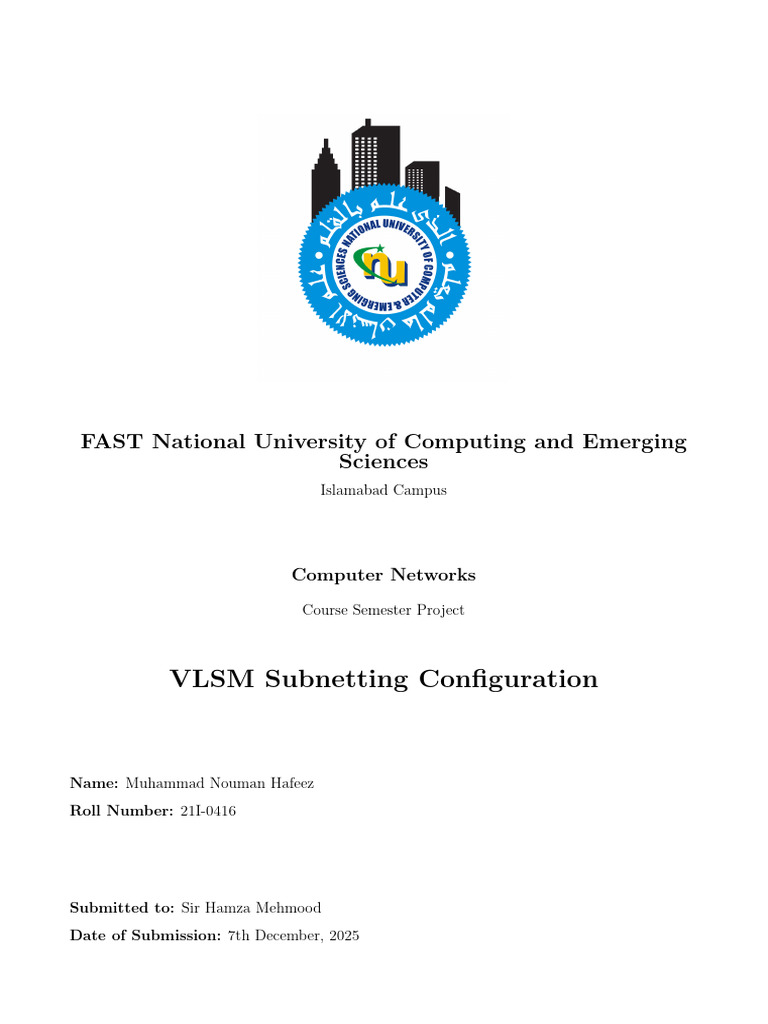 VLSM Subnetting Configuration | PDF | Internet | Wide Area Network