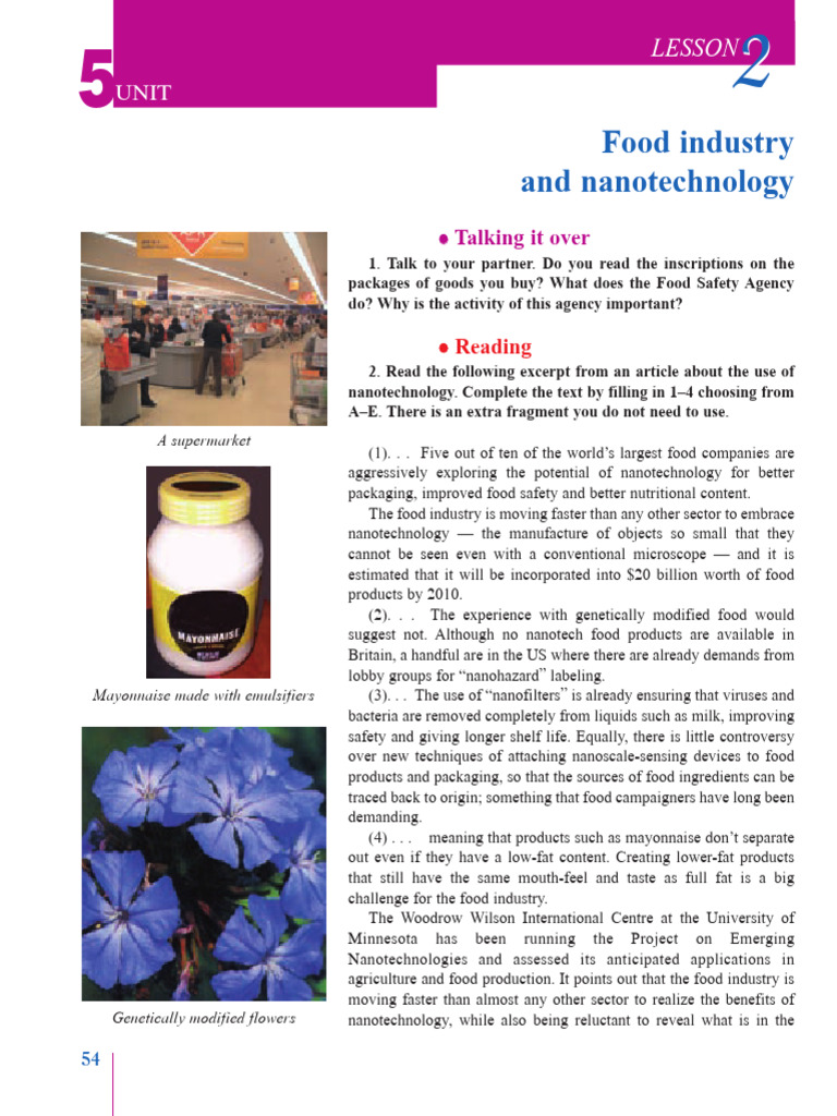 For Safety First Project | PDF | Nanotechnology | Food Industry