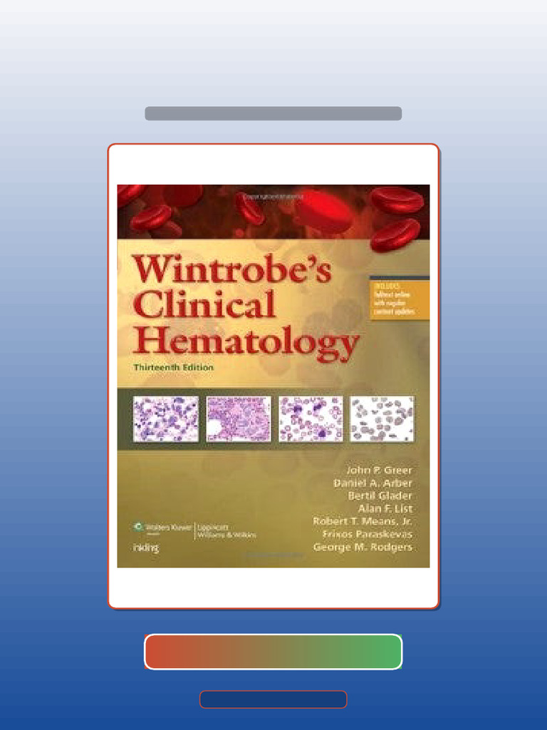 Test Bank for Wintrobes Clinical Hematology 13th Edition | PDF ...