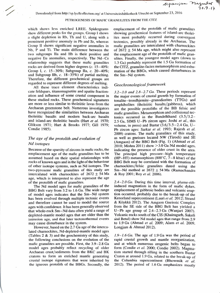Geochemistry of CITZ Dm Sir | PDF | Basalt | Geochemistry