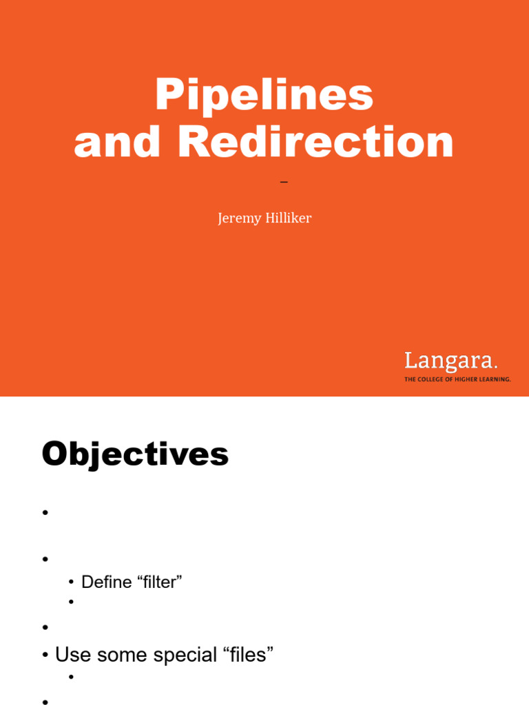 UNIX Pipelines and Redirection Guide | PDF | System Software | Software ...