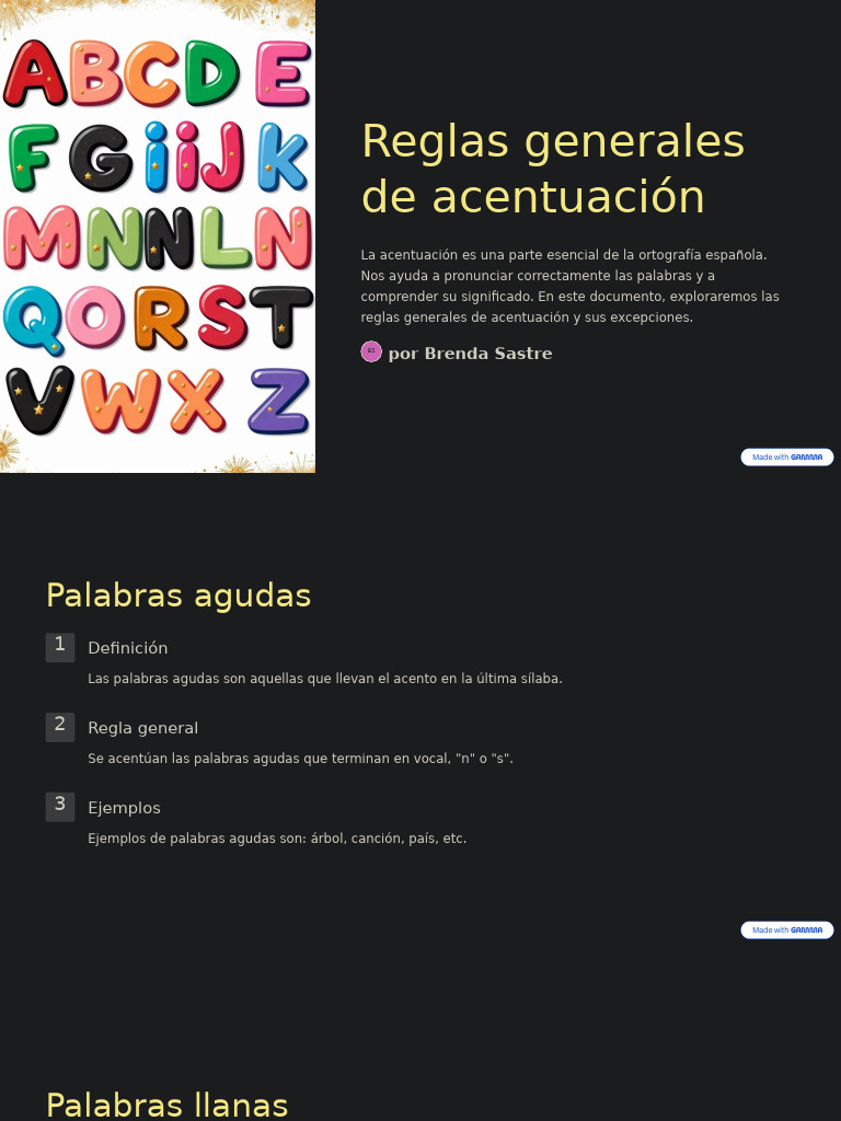 Reglas Generales de Acentuacion | PDF | Lingüística | Voz humana