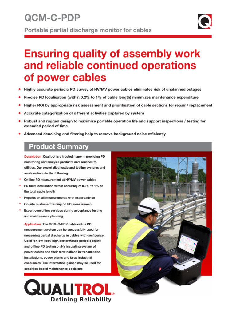 Portable PD Monitoring for Power Cables | PDF | Electrical Engineering ...