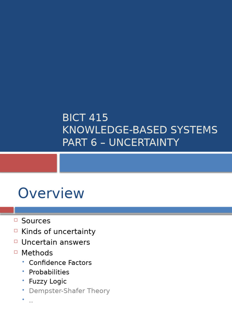 Understanding Uncertainty in AI Systems | PDF | Uncertainty | Probability