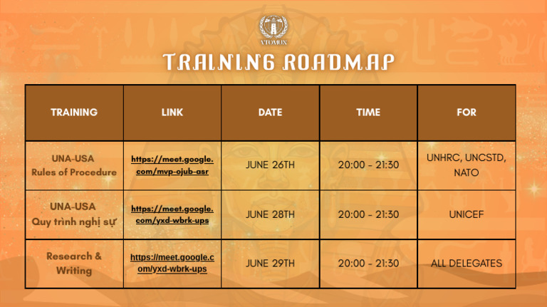 UNA-USA Training Schedule 2023 | PDF