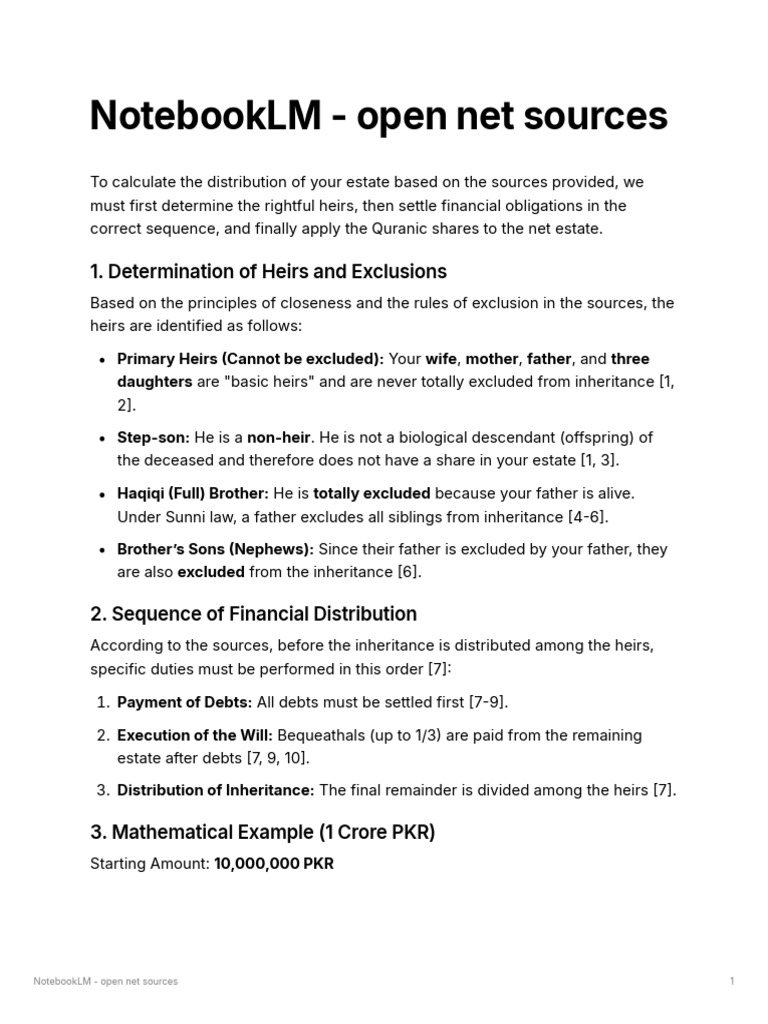 NotebookLM - Open Net Sources | PDF | Inheritance | Debt