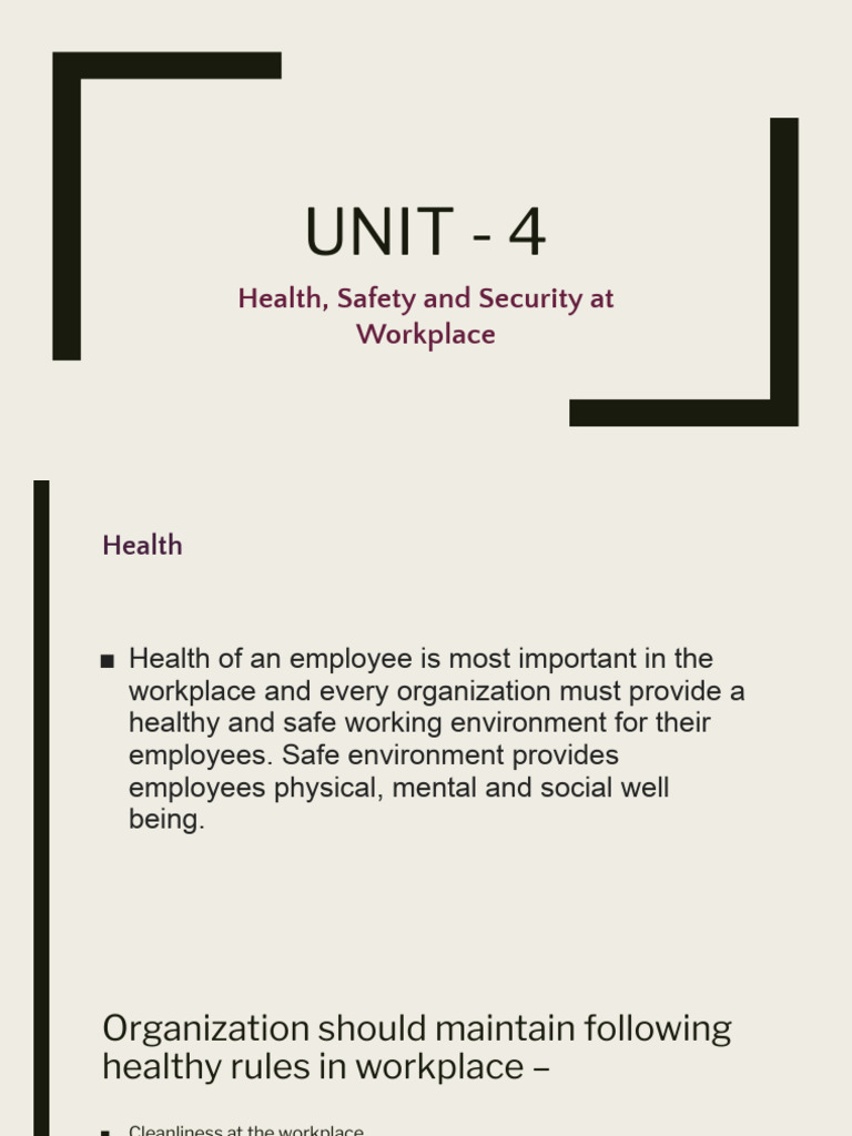 Workplace Health, Safety, and Security Guide | PDF | Safety | Fire Safety