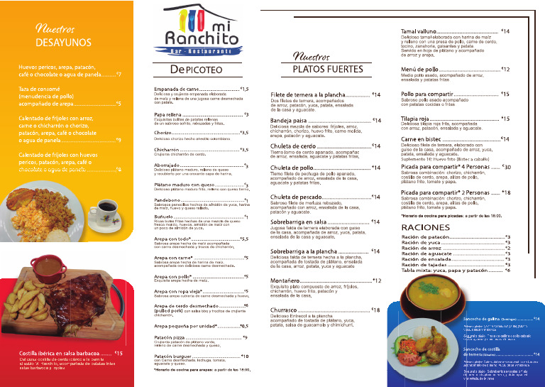 Restaurante Mi Ranchito MI RANCHITO MANTEL A3 MARZO Compressed | PDF