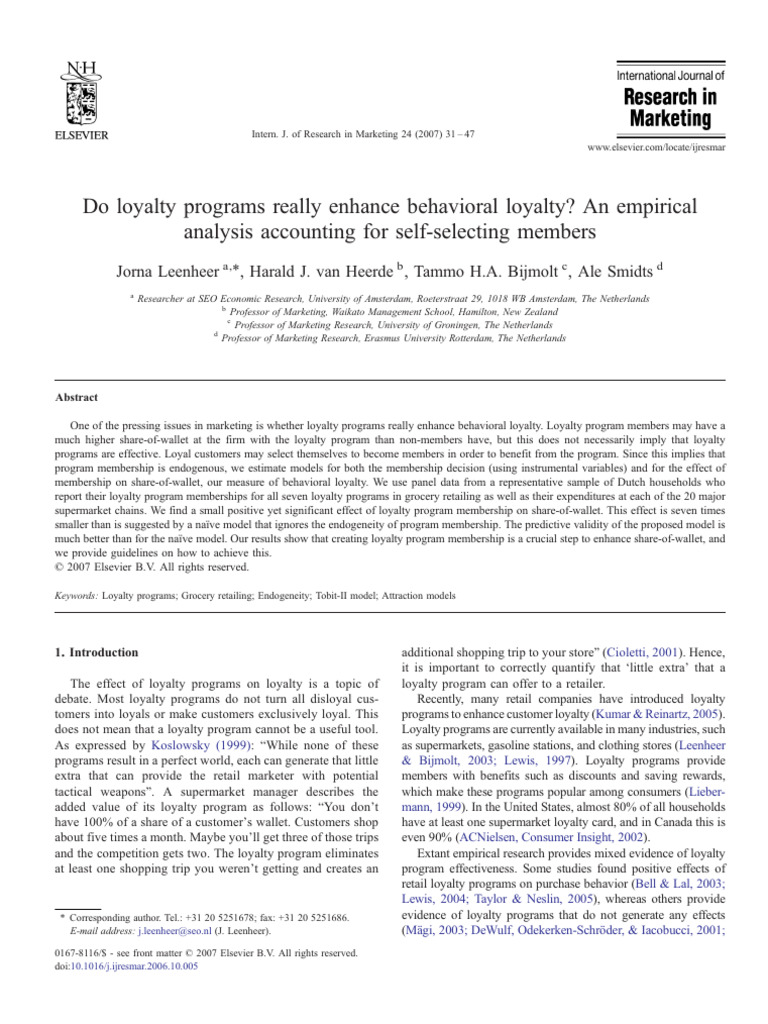 Impact of Loyalty Programs on Customer Behavior | PDF | Loyalty Program ...