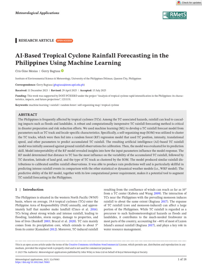 AI-Driven Tropical Cyclone Rainfall Forecasting | PDF | Rain ...