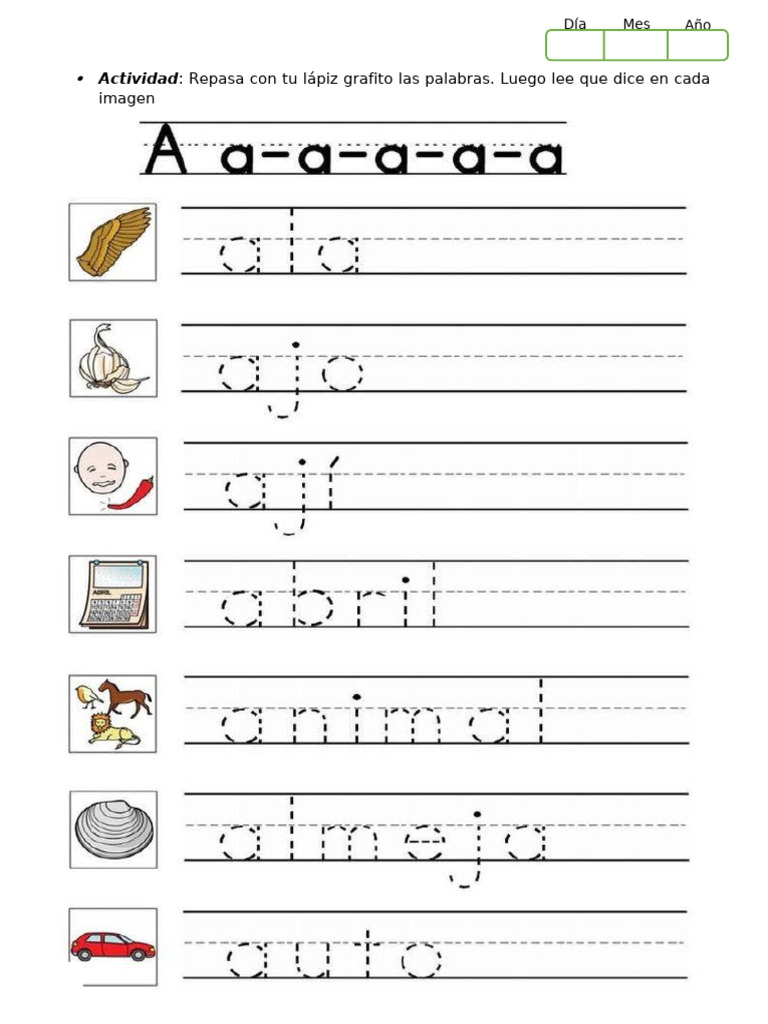 Actividades de Lectura y Escritura Infantil | PDF | Lápiz | Grafito