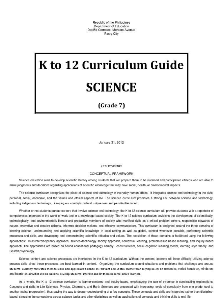 SCIENCE K to 12 Curriculum Guides Grade 7 Waves Learning