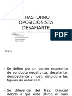 Trastorno Oposicionista Desafiante