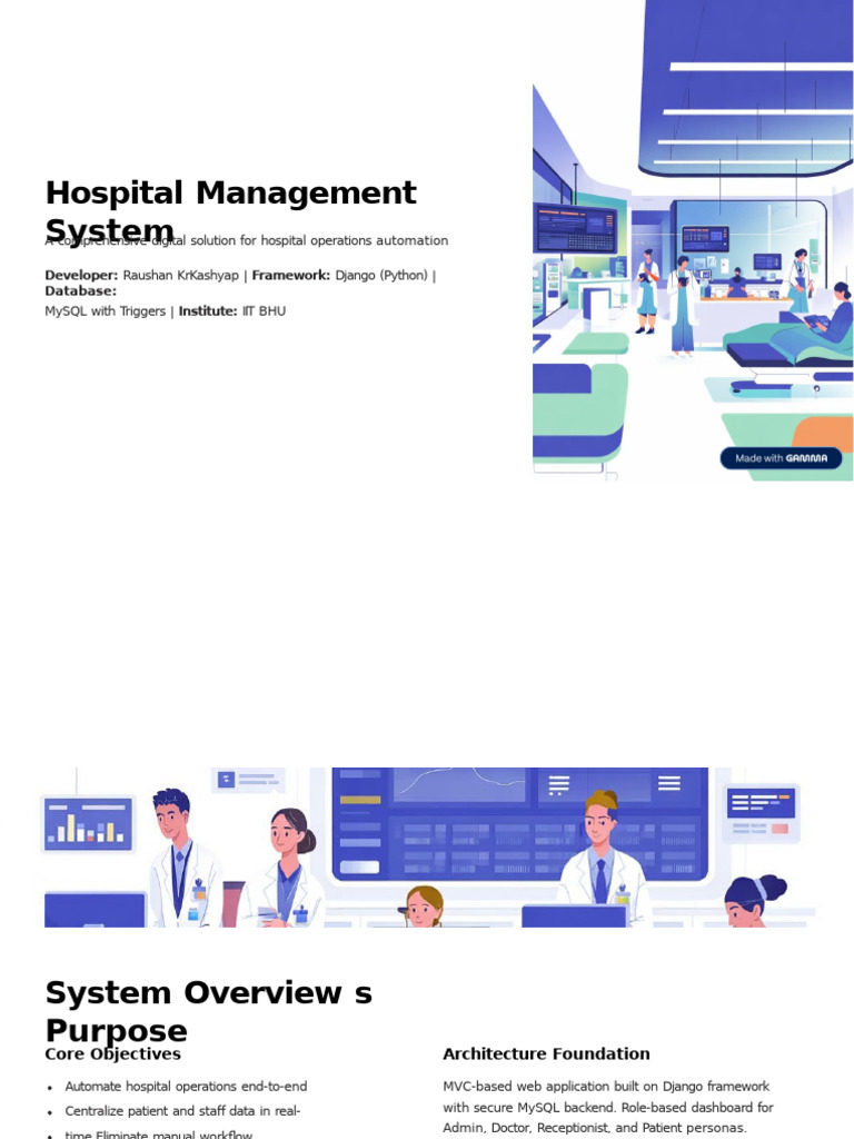 Hospital Management System Overview | PDF | Databases | My Sql