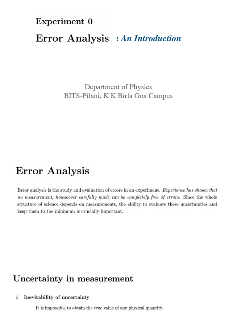 Error Presentation 2 | PDF | Significant Figures | Observational Error