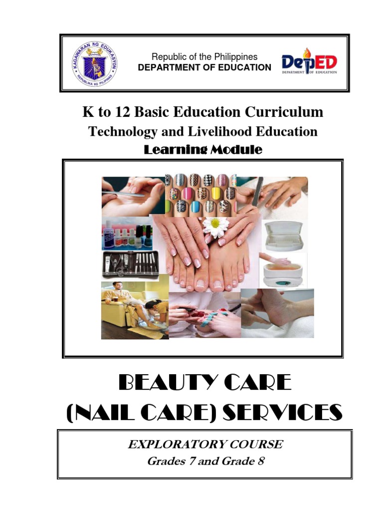 K To 12 Nail Care Learning Module Pdf Nail Anatomy Disinfectant