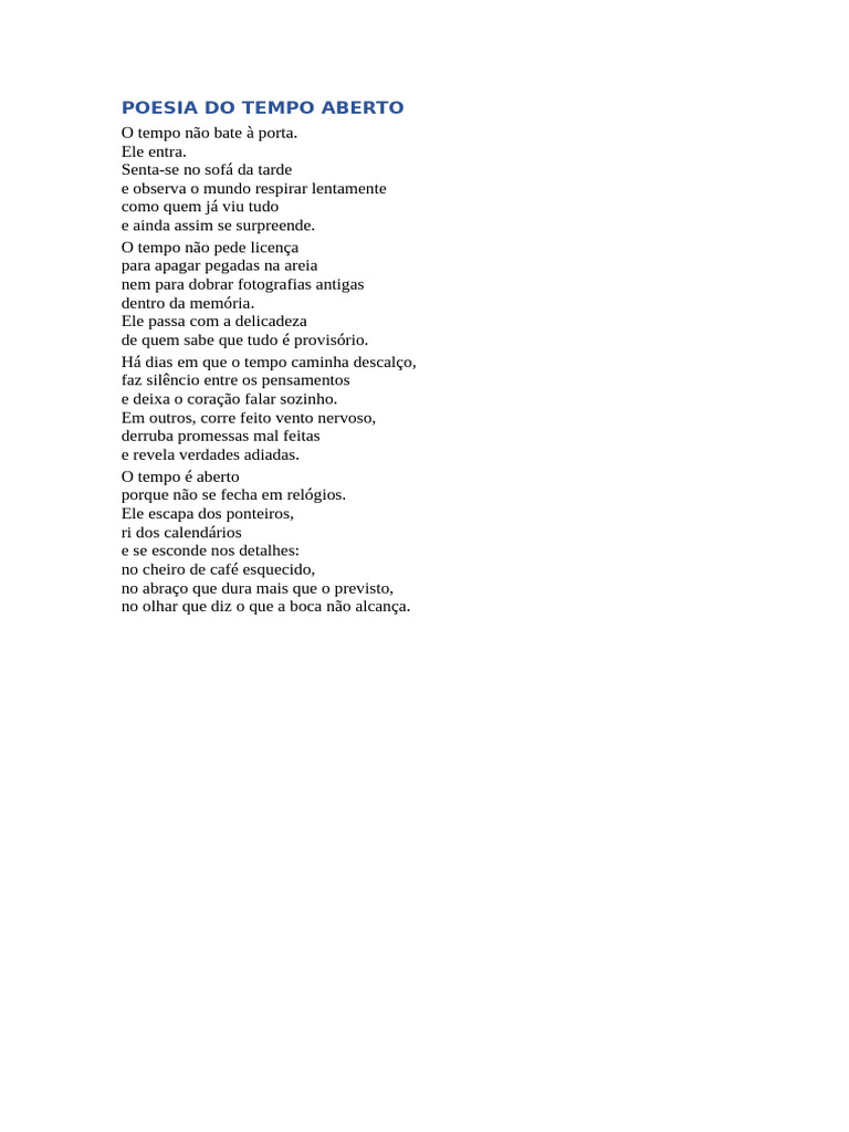 Reflexões sobre o Tempo e sua Natureza | PDF