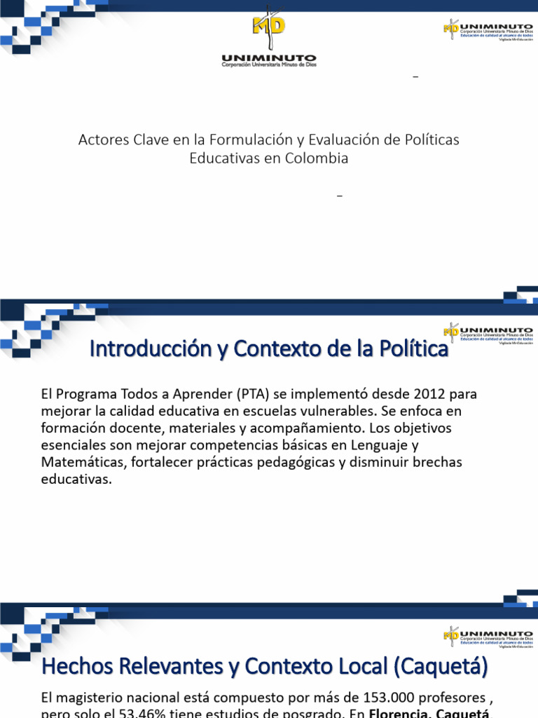 Actores Clave en la Formulación y Evaluación de | PDF | Enseñando ...