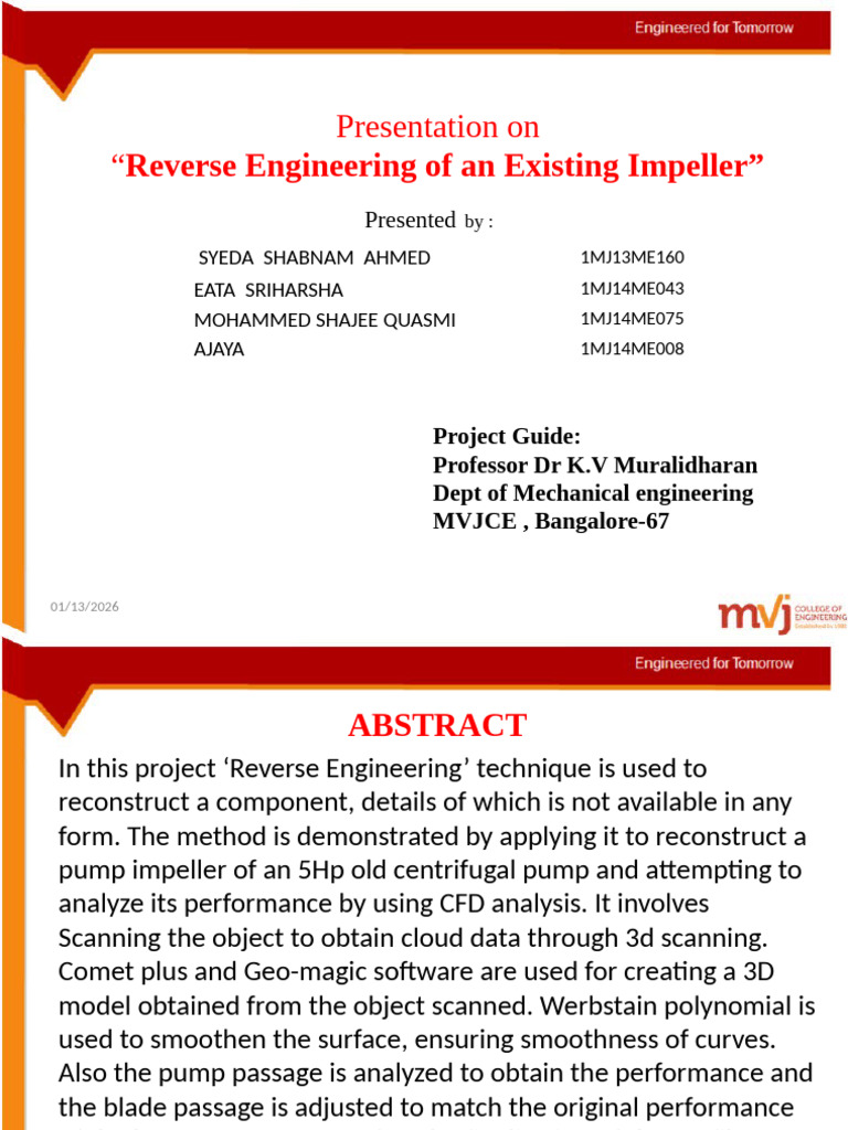 Reverse Engineering Centrifugal Pump Impeller | PDF
