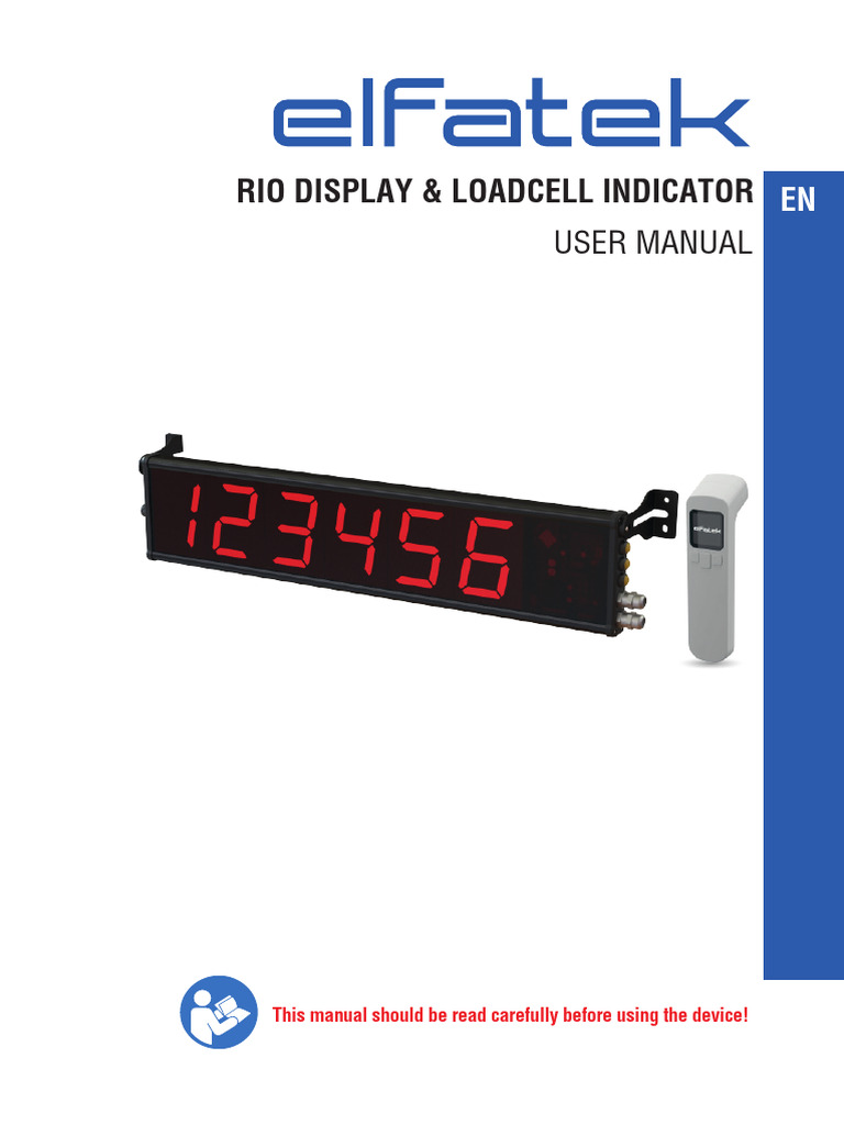 RIO Display & Loadcell Indicator Manual | PDF | Electrical Engineering ...