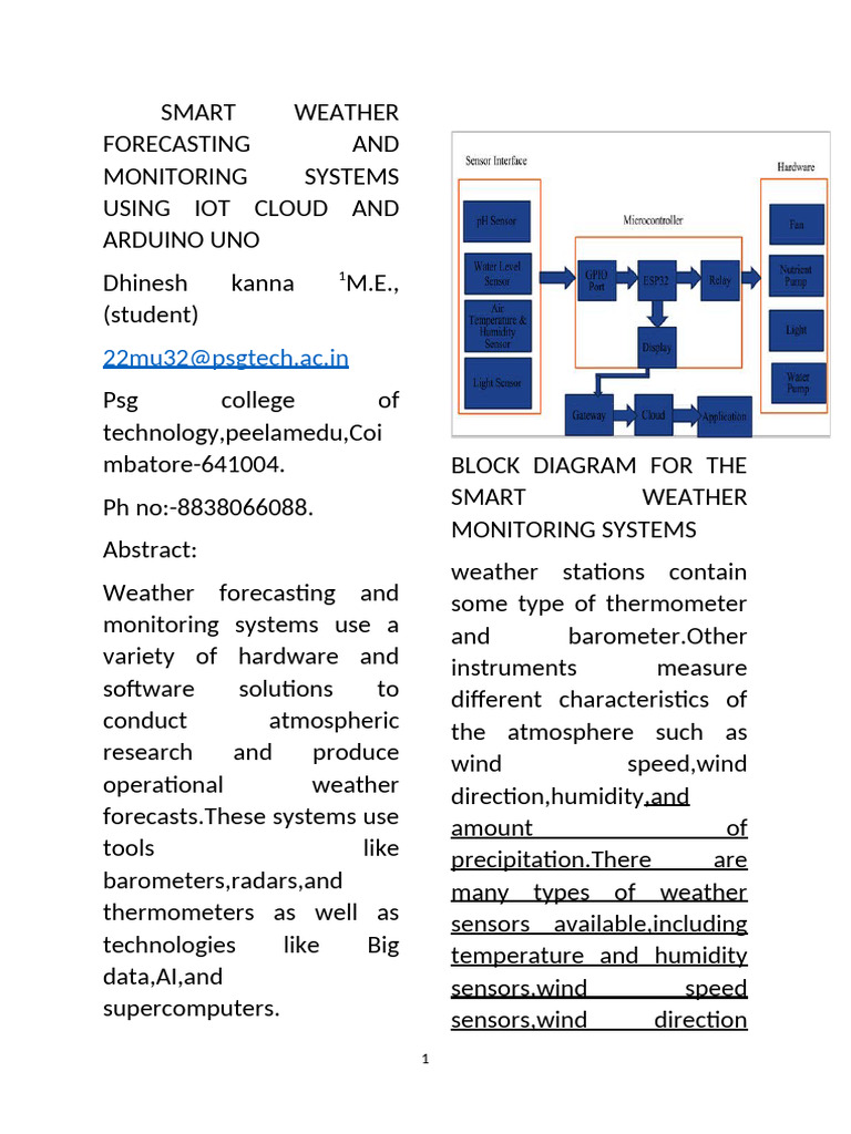 IoT-Based Smart Weather Monitoring System | PDF | Weather | Internet Of ...
