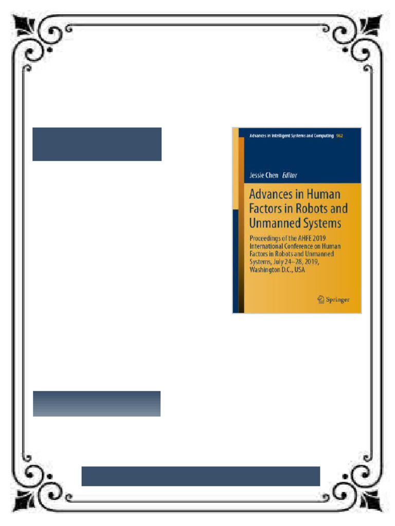 Advances in Human Factors in Robots and Unmanned Systems: Proceedings ...
