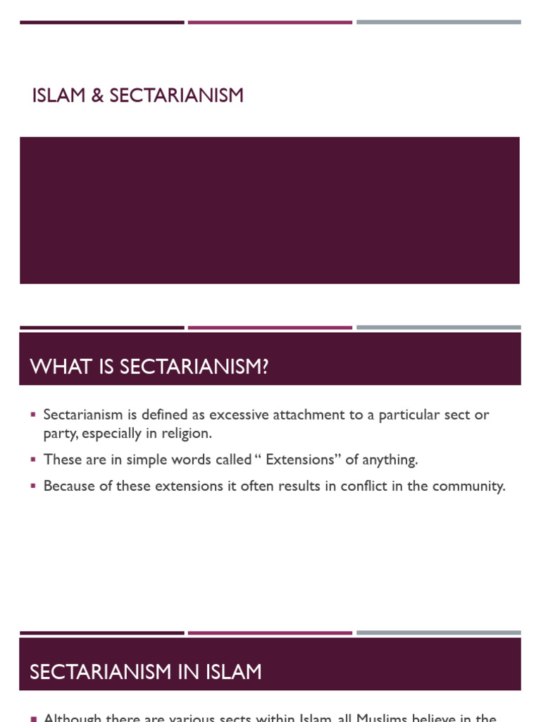 Understanding Sectarianism in Islam | PDF | Sunni Islam | Shia Islam