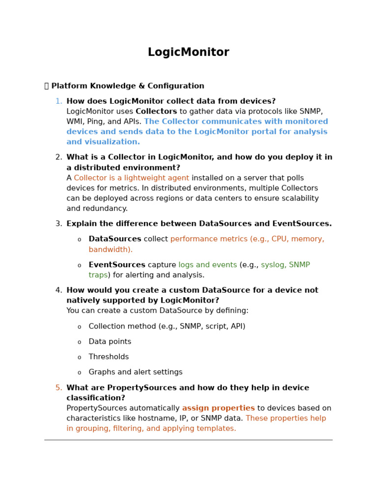 LogicMonitor Data Collection & Management Guide | PDF | Computer ...