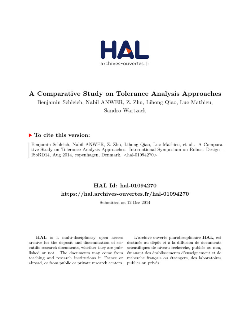Tolerance Analysis Approaches Comparison | PDF | Engineering Tolerance ...