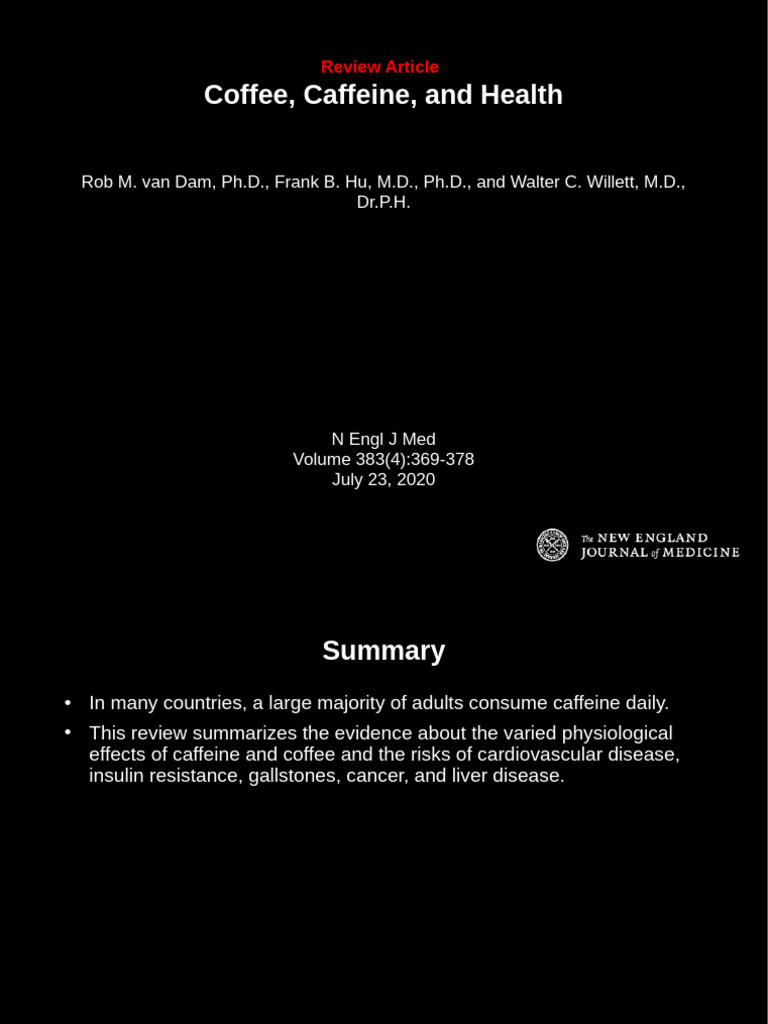 Coffee and Caffeine Health Effects | PDF