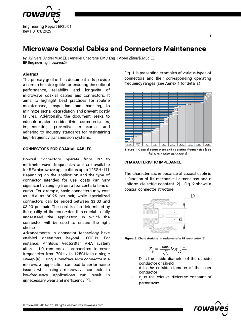 Microwave Coaxial Cable Maintenance Guide | PDF | Coaxial Cable ...