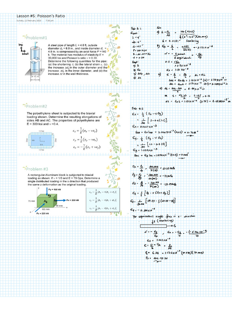 Lesson 5 Poisson's Ratio | PDF