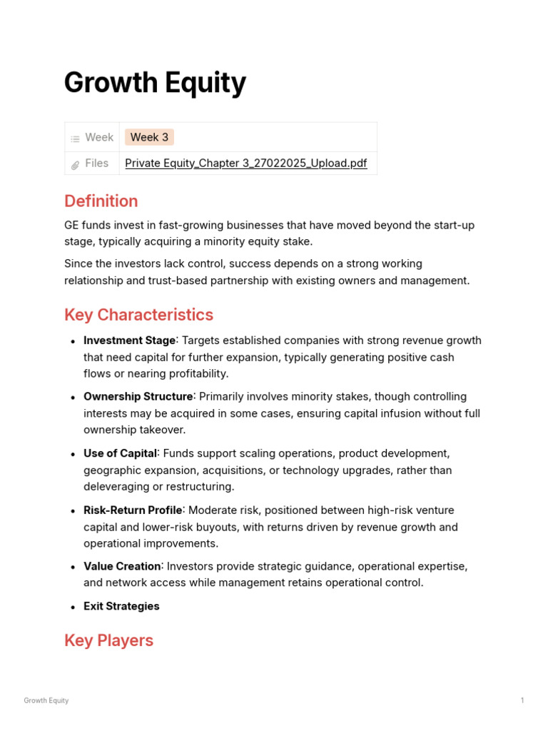 Growth Equity | PDF | Corporate Finance | Venture Capital