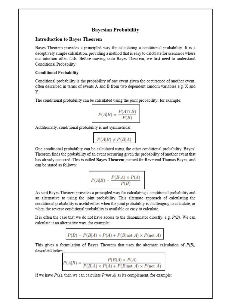Understanding Bayes Theorem Basics | PDF | Statistical Classification ...