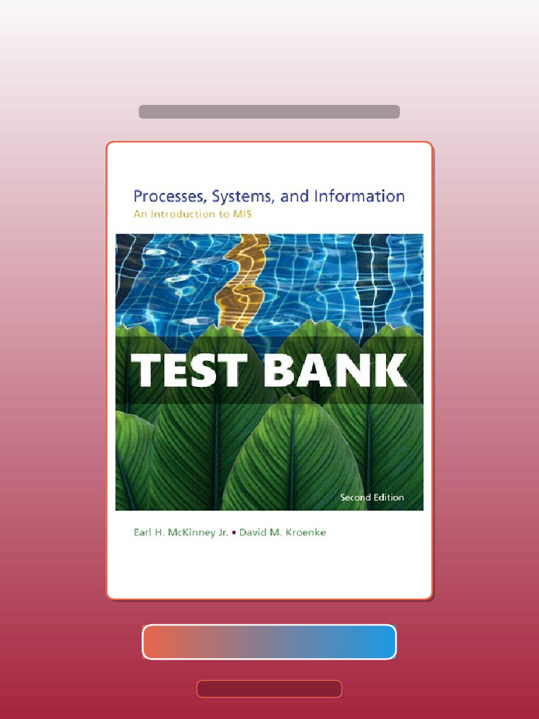 Test Bank for Processes Systems and Information an Introduction to MIS ...