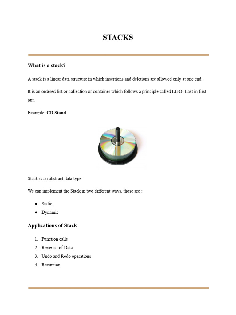 Understanding Stack Data Structure | PDF | Software Engineering ...