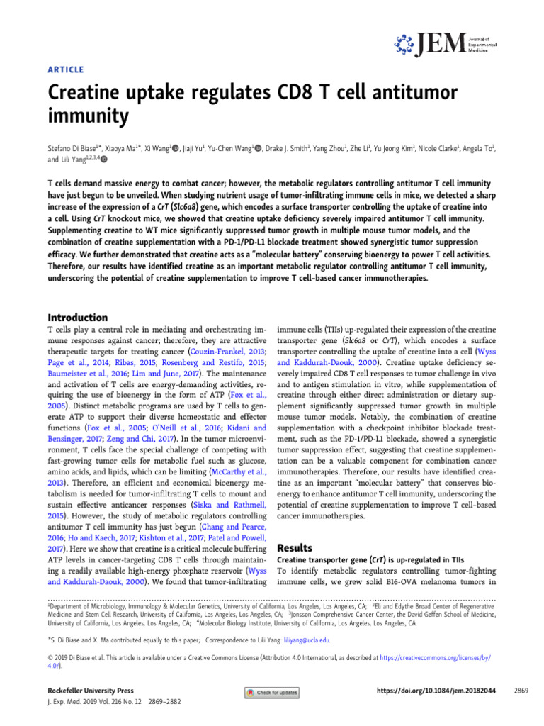 JEM_20182044 | PDF | T Cell | Immunotherapy