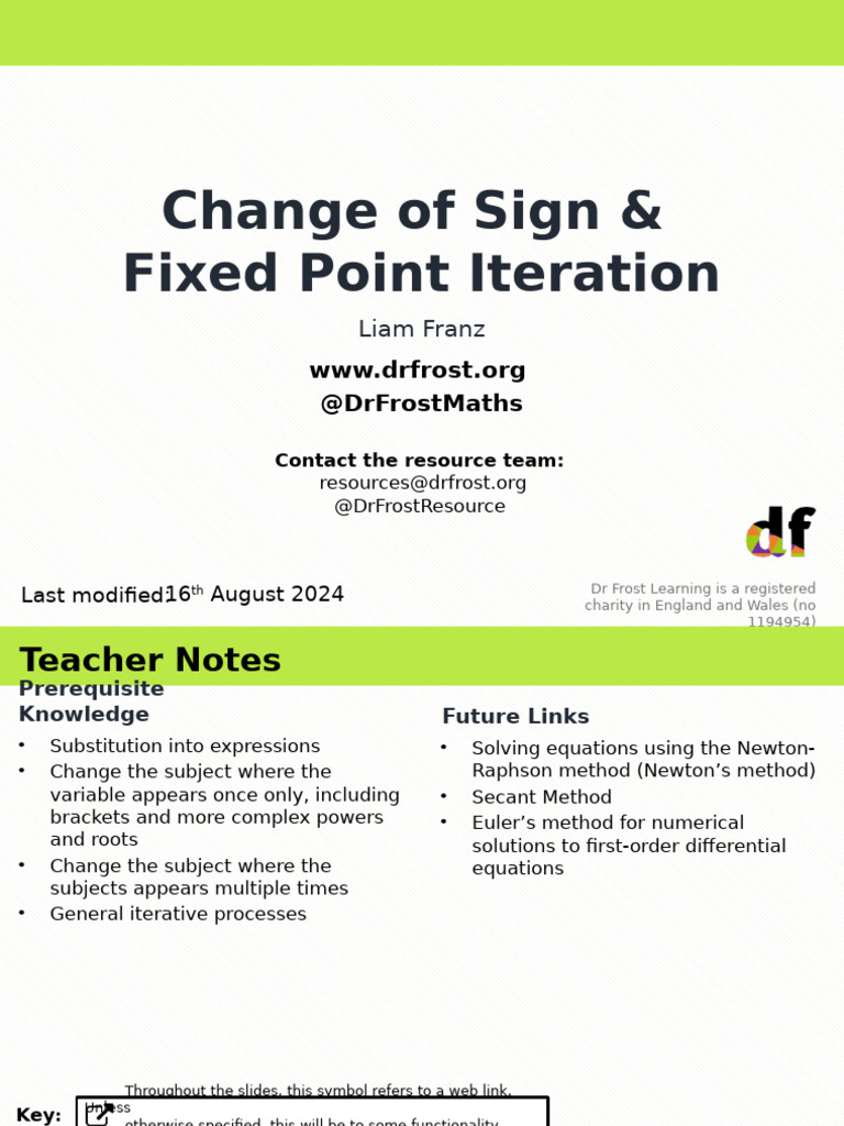 Fixed Point Iteration Teaching Guide | PDF | Mathematics | Mathematical ...