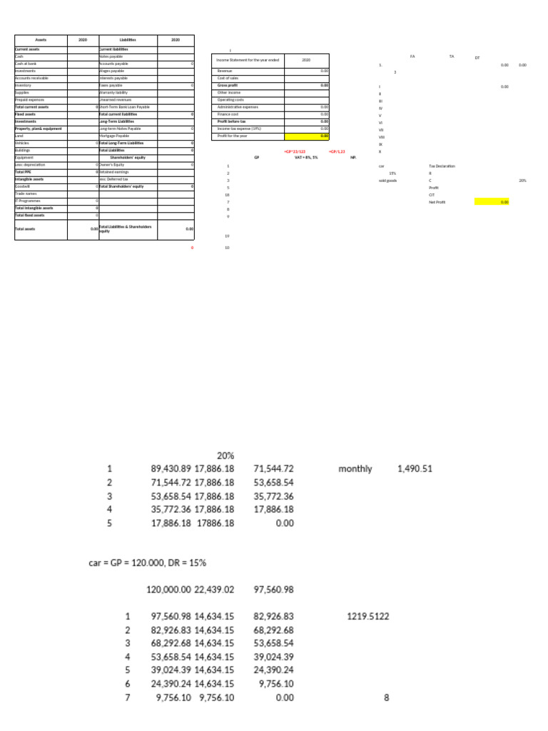 2020 Financial Statement Overview | PDF | Expense | Financial Accounting