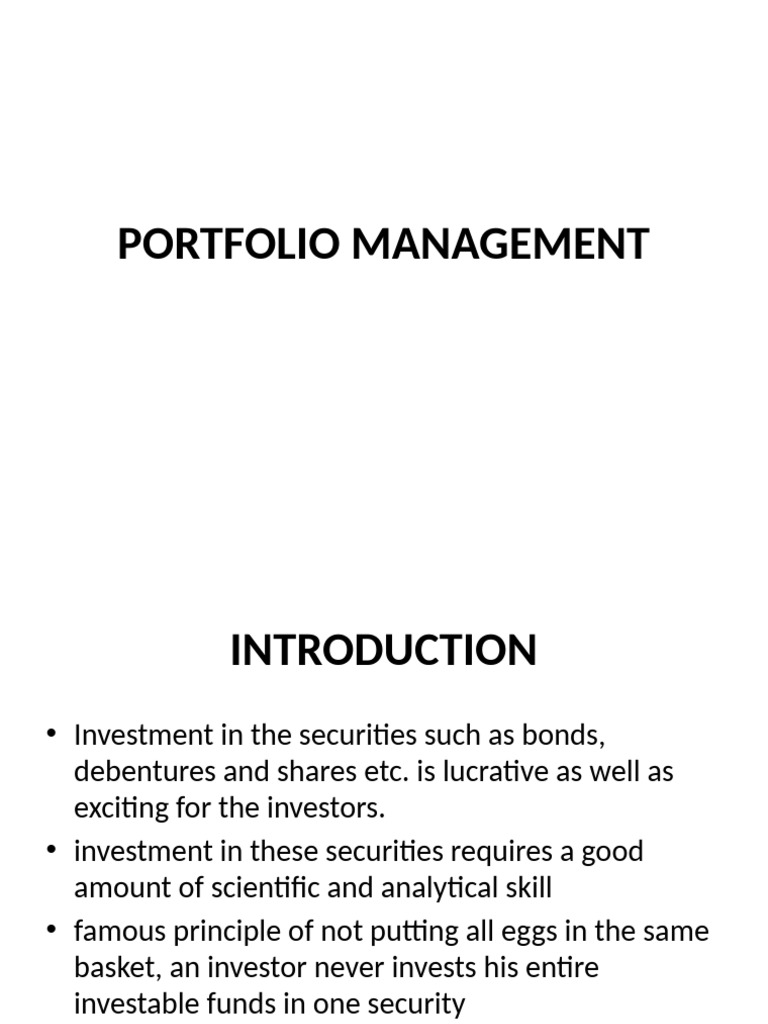 Portfolio Management Strategies Explained | PDF | Capital Asset Pricing ...