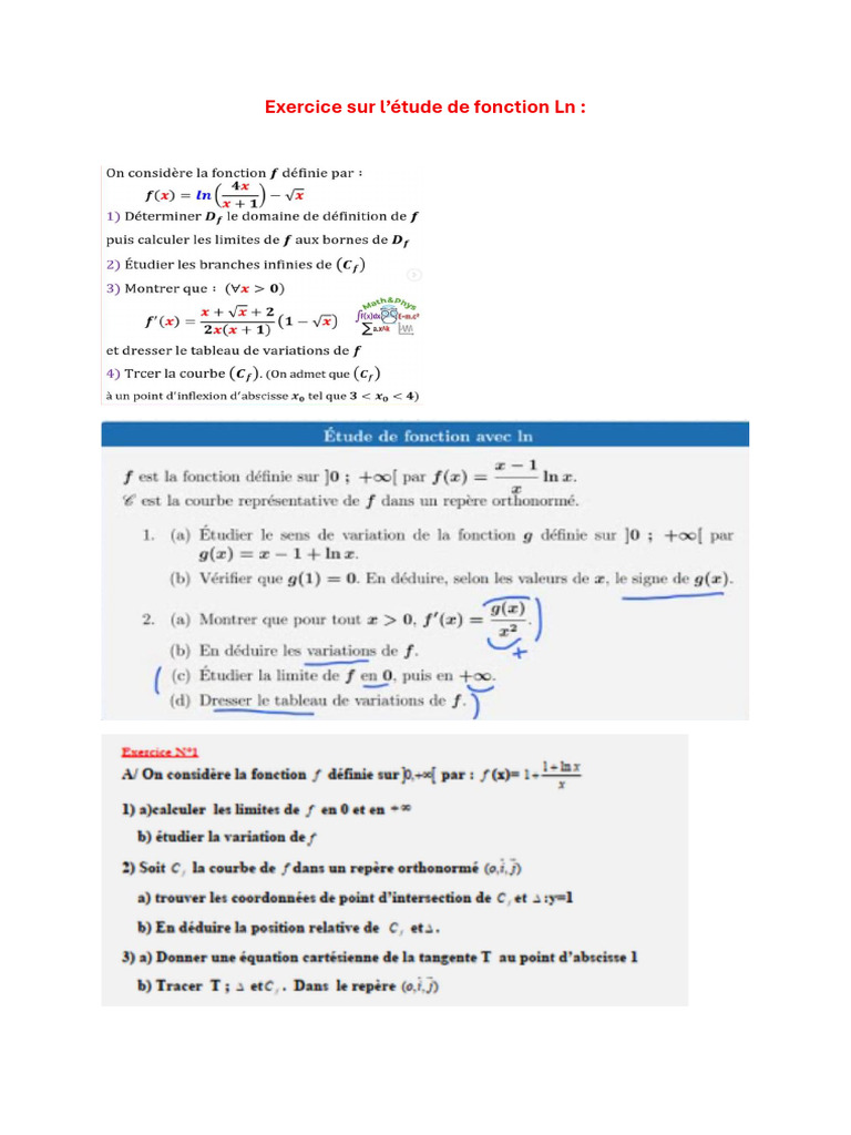 Exercice Sur LN | PDF