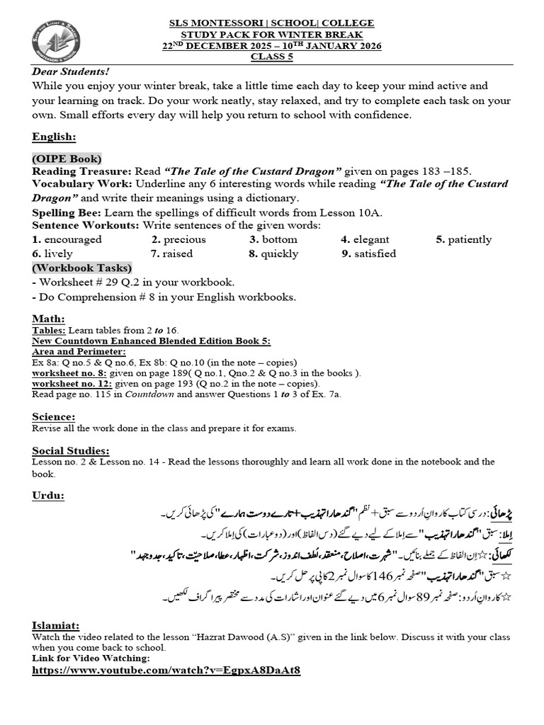 CLASS 5 Winter Task 20245 | PDF | Chess Openings | Chess Theory
