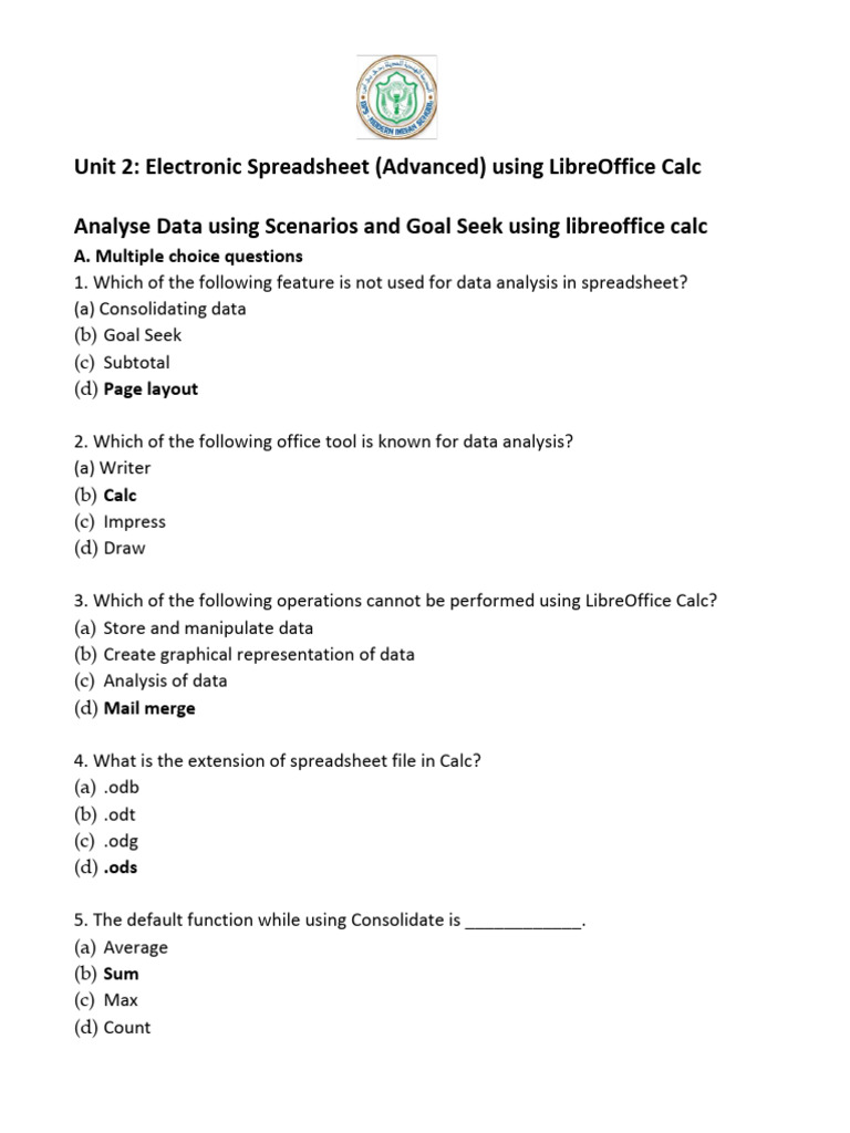 Advanced Data Analysis in LibreOffice Calc | PDF | Spreadsheet | Macro ...
