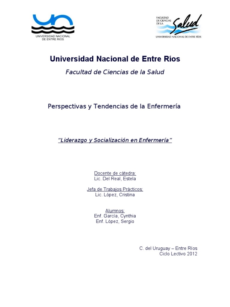 Liderazgo y Socialización en Enfermería