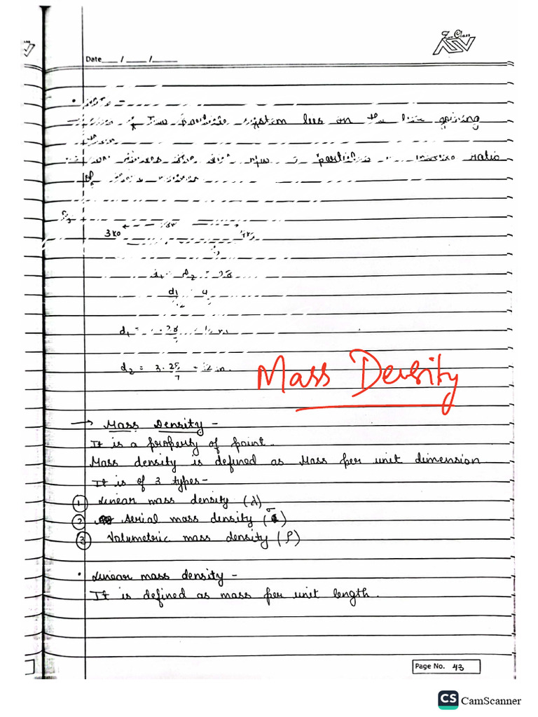 Density notes(allen) | PDF